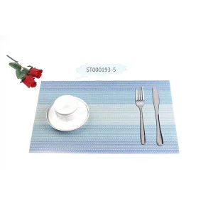 Washable Indoor Outdoor Vinyl Place Mats for Dining Table Durable PVC Weave Table Mats