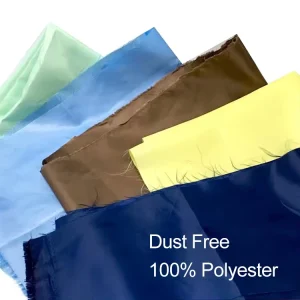 Washable No Pattern Dust Free 100% Polyester Fabric for Industrial Use
