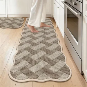 Washable Non Slip Kitchen Floor Mats Thick Stain Resistant Kitchen Runner Rugs for Hallways Entryway Laundry Room