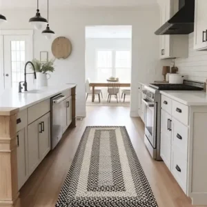 Washable Polypropylene Braided Woven Kitchen Rugs Home Kitchen Room Floor Mats Door Mats