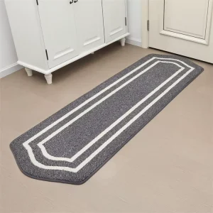 Washable Polypropylene Brown Non Slip Long Entrance Floor Mats Water Absorbent Runner Rug for Hallway
