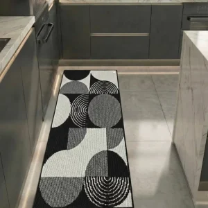 Washable Polypropylene Jacquard Floor Mats Non Slip Long Runner Rugs For Hallway Kitchen Laundry Room