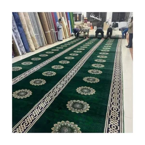 Washable Religious Machine Made Floral Mosque Prayer Mat Carpet Custom Printed Wall to Wall Mosque Carpet Roll Prayer Rugs