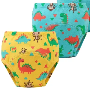 Washable Reusable Cotton Training Pants Baby Potty Training Toddler Underwear Absorbent Baby Training Pants