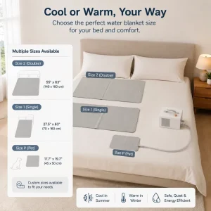 Washable Skin-friendly Water Circulation Temperature Control Blanket, All Season Heating Cooling Bedding for Home