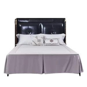 Washable Split Corner Bed Skirt 105GSM Polyester Brushed Twill Fabric Stable Color Fastness Available