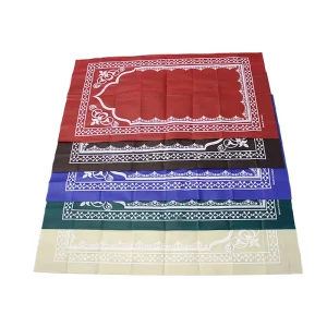 Washable Square Machine Made Portable Muslim Sajadah Travel Camping Home Prayer Mat with Custom Logo