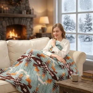 Washable Warm High end Exquisite Printed Flannel Safety Constant temperature Winter Electric Blanket for Household Use