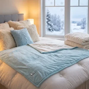 Washable Winter Safe Constant Temperature Warm Milk Wool Sherpa Overheat Protection Household Electric Blanket