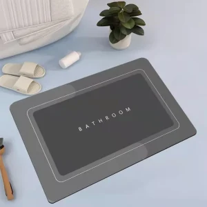Water Absorbent Bath Mat Easy to Clean Super Absorbent Quick Drying Bathroom Rug