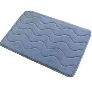 Water Absorbent Memory Foam Shower Mat Anti Slip Microfiber Bath Mat in Solid Color With Quilting