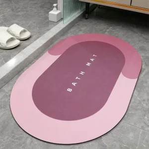 Water Absorbent Rug Set Door Mats Custom Anti Slip Bath Mats Diatom Mud Bathroom Floor Mat