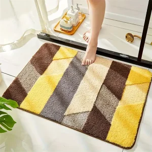 Water Absorbent Soft Bathroom Floor Mat Home Decorative Bathtub Washable Anti Slip Bath Mat