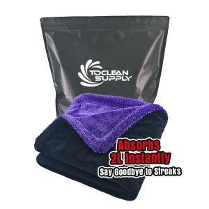 Water Absorbent Woven Microfiber Eco Friendly Extra Large Quick Dry Car Dash Towel for Window Tint Detailing