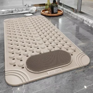 Water Absorption Bathmat Antislip Scentless PVC Foot Mat Massage Scrubber Shower Floor Mat Non Slip Bathroom Mat