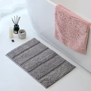 Water Absorption Non Slip Bath Rug Chenille Toilet Mats Microfiber Soft Bathroom Mat