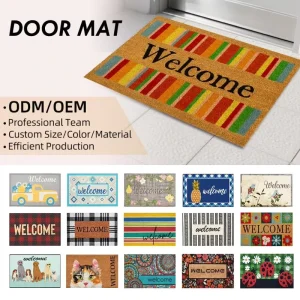 Water Absorption Rubber Welcome Doormats Home Hotel Office Outdoor Woven Entrance Rugs Kitchen Floor Printed