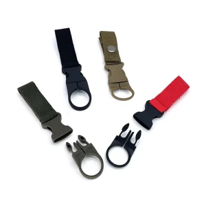 Water Bottle Holder with Carabiner Clip Silicone for Outdoor Camping Clipped Water Bottle Holder for Promotional Use