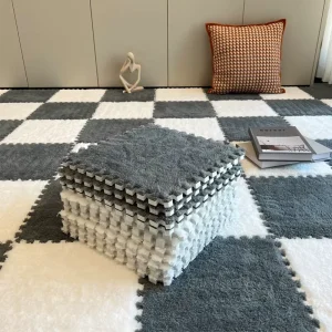 Water Resistant Spliced Self Adhesive Removable Home Area Rugs for Living Room Office Self adhesive Carpet Tiles Flooring