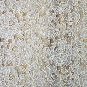 Water-Soluble Milk Silk White Embroidery Rose Lace Textile Fabric Women’s Decorative Accessories
