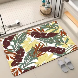 Water absorbing Soft Custom Logo Machine Made Eco friendly Antimicrobial Foot Mat Solid Color Non slip Bathroom Floor Mat Bath