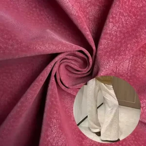 Waterproof 100% Polyester Suede PU Leather Edging Fabric for Home Decoration Clothing Use