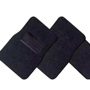 Waterproof Car Floor Mats Universal Car Carpet with Heel Pad Fit for Suvs Trucks Sedans Set of 4 (Black )