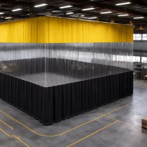 Waterproof Car Wash Bay Curtains Room Partition Wall Divider Foldable Wall Panels Prep Station Chemical Splash Curtains