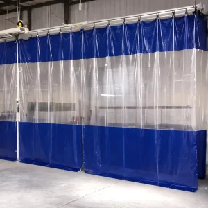 Waterproof Car Wash Bay Curtains Room Partition Wall Divider Foldable Wall Panels Prep Station Chemical Splash Curtains