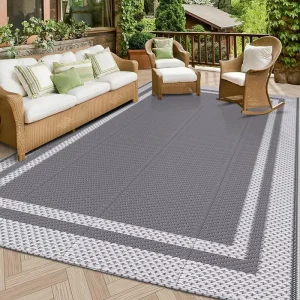 Waterproof Carpet Patio Outdoor Rug Anti-slip Durable Vinyl Woven Outdoor Rugs Indoor/Outdoor Rug