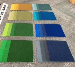 Waterproof Cushioned Carpet Tiles 50x50cm Modern Office Home Floor Rug Stain Resistant