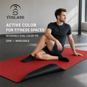 Waterproof Double Color TPE Yoga Mat Anti Tear Non Slip Exercise Pad for Professional Gym Factory Vendor