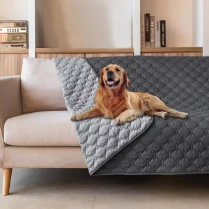 Waterproof Double Sided Dog Sofa Cushion Anti Slip Washable Dog Bed Cover Luxury Dot Pattern Large Size Pet Blanket