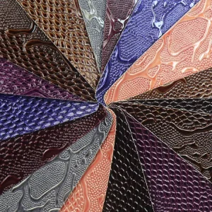 Waterproof Embossed Artificial PVC Leather Fabric for Bags for Decorative Sofas Garments