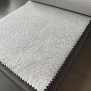 Waterproof FR Blackout 100% Polyester Flocking Woven Heavyweight White Coated 280cm Width for Living Room Bedroom