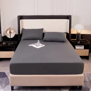 Waterproof Fitted Sheet Soft Breathable Mattress Protector Against Spills Stains