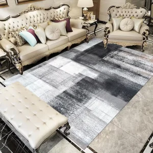 Waterproof Heavy Duty Mat PVC Backing Surface Polyester Printed Rug Indoor Carpet