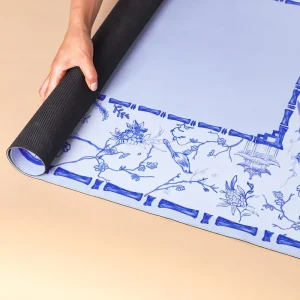 Waterproof Natural Rubber Floral Mahjong Table Mat English Style Cross Border Overlocked Edges Durable Tables