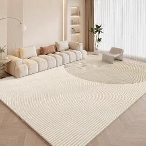 Waterproof Nordic Modern Beige Large Luxury Carpet Stain-resistant Floor Mats Home Decor Living Room Bedroom Area Rug