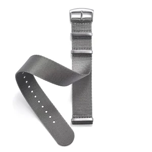 Waterproof One Piece Watch Band 20mm 22mm Thickening Square Ring Nylon Strap Breathable Fabric Stainless Steel