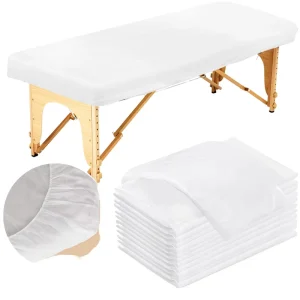 Waterproof PE Laminated Non Woven Elastic Fitted Cover Sheet Medical Disposable Fitted Bedsheet Cover for Hospital Clinic