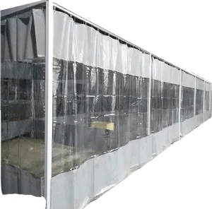Waterproof PVC Clear Vinyl Curtains Outdoor Industrial Divider Curtains for Warehouse