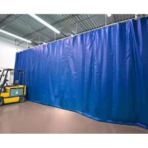 Waterproof PVC Industrial Curtain Yarn Dyed Fabric Pattern with Woven Techniques Plain Style for Warehouse Use