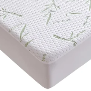 Waterproof Polyester Fitted Sheet Bamboo Jacquard Air Layer for Hotel and Home Use