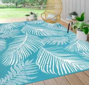 Waterproof Polypropylene Woven Outdoor Patio Mat RV Camping Carpet Deck Rug Durable Anti Slip Large Area Floor Mat Camper Travel