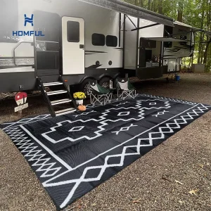 Waterproof RV Mat Rug Outdoor Rugs Polypropylene Carpet Patio for Camping