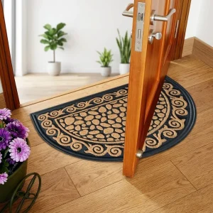 Waterproof Rubber Door Mat with Dirt Trapping Feature Entrance Doormat for Outdoor Home or Hotel Use Washable and Cushioned