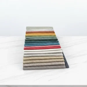 Waterproof Woven Bonded 100% Polyester Linen Fabric for Sofa Curtains Home Decor in Stock