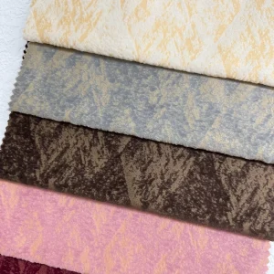 Waterproof Woven Velvet Fabric 100% Polyester Medium Weight Bronzing Customized Color Sofa Curtain Fabric for Home