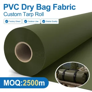 Waterproof and High strength 600gsm PVC Coated Tarpaulin Technical Textile Use for Dry Bag Travel Bag